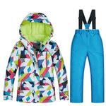 New Children's Ski Suit Winter Children Windproof Waterproof Super Warm Colorful Snow Ski Jackets and Pants Girls Winter Jacket