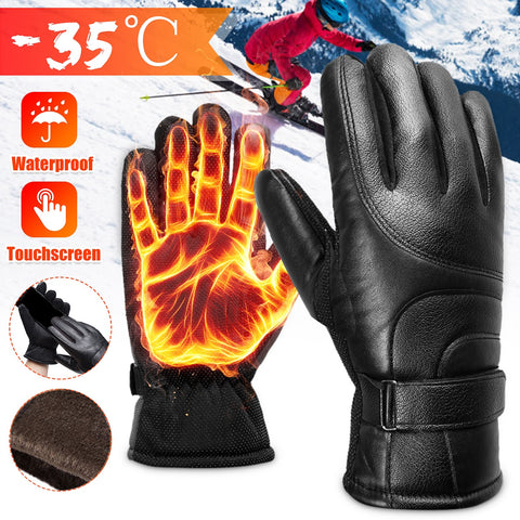 2019 Men's Ski Gloves Fleece Snowboard Gloves Snowmobile Motorcycle Riding Winter Gloves Windproof Waterproof Unisex Snow Gloves