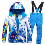 Kids Ski Suit Children Brands Windproof Waterproof Warm Girls Boys Snow Set Pants Winter Skiing Snowboarding Jacket Child Hooded