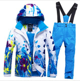 Kids Ski Suit Children Brands Windproof Waterproof Warm Girls Boys Snow Set Pants Winter Skiing Snowboarding Jacket Child Hooded