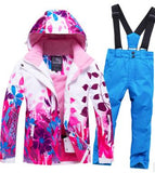 Kids Ski Suit Children Brands Windproof Waterproof Warm Girls Boys Snow Set Pants Winter Skiing Snowboarding Jacket Child Hooded