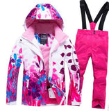Kids Ski Suit Children Brands Windproof Waterproof Warm Girls Boys Snow Set Pants Winter Skiing Snowboarding Jacket Child Hooded
