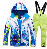 Kids Ski Suit Children Brands Windproof Waterproof Warm Girls Boys Snow Set Pants Winter Skiing Snowboarding Jacket Child Hooded