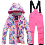 High Quality Kids Ski Suit Super Warm Boys Girls Ski Jacket Pants Set Waterproof Snowboarding Jacket Winter Children Skiing Suit