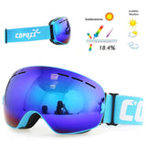 COPOZZ brand ski goggles double layers UV400 anti-fog big ski mask glasses skiing snow men women snowboard goggles GOG-201 Pro