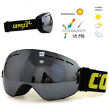 COPOZZ brand ski goggles double layers UV400 anti-fog big ski mask glasses skiing snow men women snowboard goggles GOG-201 Pro