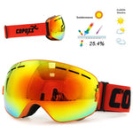 COPOZZ brand ski goggles double layers UV400 anti-fog big ski mask glasses skiing snow men women snowboard goggles GOG-201 Pro
