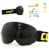 COPOZZ brand ski goggles double layers UV400 anti-fog big ski mask glasses skiing snow men women snowboard goggles GOG-201 Pro