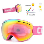COPOZZ brand ski goggles double layers UV400 anti-fog big ski mask glasses skiing snow men women snowboard goggles GOG-201 Pro