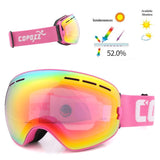 COPOZZ brand ski goggles double layers UV400 anti-fog big ski mask glasses skiing snow men women snowboard goggles GOG-201 Pro