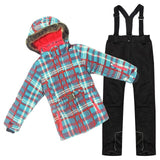 Detector Waterproof Ski Suit for Children Girls Warm Winter Set Kids Windproof Hoodie Snowboard Jacket and Pant Fur Snow Clothes
