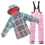 Detector Waterproof Ski Suit for Children Girls Warm Winter Set Kids Windproof Hoodie Snowboard Jacket and Pant Fur Snow Clothes