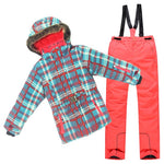 Detector Waterproof Ski Suit for Children Girls Warm Winter Set Kids Windproof Hoodie Snowboard Jacket and Pant Fur Snow Clothes