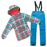 Detector Waterproof Ski Suit for Children Girls Warm Winter Set Kids Windproof Hoodie Snowboard Jacket and Pant Fur Snow Clothes