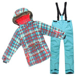 Detector Waterproof Ski Suit for Children Girls Warm Winter Set Kids Windproof Hoodie Snowboard Jacket and Pant Fur Snow Clothes