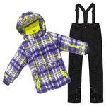 Detector Waterproof Ski Suit for Children Girls Warm Winter Set Kids Windproof Hoodie Snowboard Jacket and Pant Fur Snow Clothes