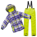 Detector Waterproof Ski Suit for Children Girls Warm Winter Set Kids Windproof Hoodie Snowboard Jacket and Pant Fur Snow Clothes