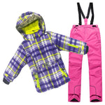 Detector Waterproof Ski Suit for Children Girls Warm Winter Set Kids Windproof Hoodie Snowboard Jacket and Pant Fur Snow Clothes