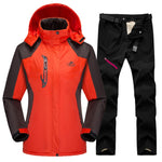Ski Suit For Women Outdoor Waterproof Windproof Snowboard Ski Jacket Pants Winter Snow Skiing Fleece Jackets Women's Ski Suit