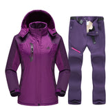 Ski Suit For Women Outdoor Waterproof Windproof Snowboard Ski Jacket Pants Winter Snow Skiing Fleece Jackets Women's Ski Suit