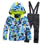 2020 Hot Sale Brand Boys/Girls Ski Suit Waterproof Pants+Jacket Set Winter Sports Thickened Clothes Children's Ski Suits