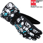 As Fish Winter -30 Thicken Ski Gloves Men Women Children Windproof Waterproof Adjustable Snowboard Climbing Snow Gloves