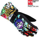 As Fish Winter -30 Thicken Ski Gloves Men Women Children Windproof Waterproof Adjustable Snowboard Climbing Snow Gloves