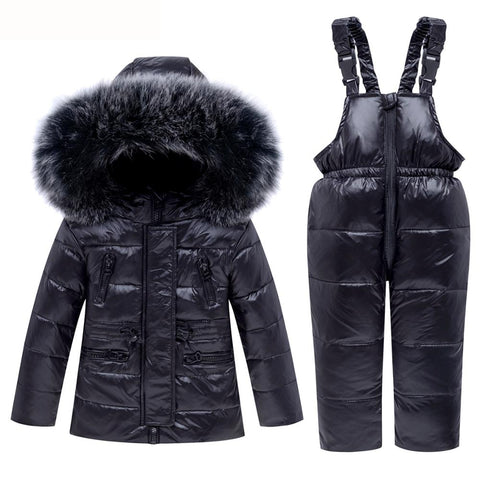 New Winter Children Ski Suit Baby Boy Girl Clothing Set Warm Down Jacket Coat Snowsuit Kids Clothes Ski Overalls Overcoat
