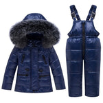 New Winter Children Ski Suit Baby Boy Girl Clothing Set Warm Down Jacket Coat Snowsuit Kids Clothes Ski Overalls Overcoat