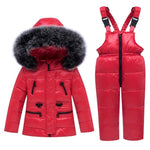 New Winter Children Ski Suit Baby Boy Girl Clothing Set Warm Down Jacket Coat Snowsuit Kids Clothes Ski Overalls Overcoat