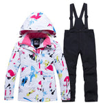 Winter kids Ski Suit Sport Set For Children Thicken Windproof Hooded Child Down Suit Snowboard Jackets+Pants Two Piece Clothes