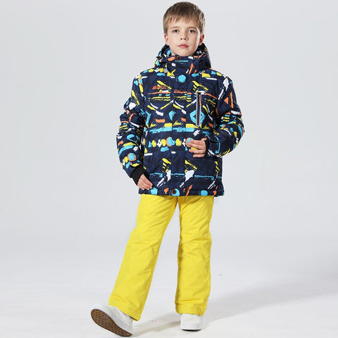 2019 Ski Suit Kids Thicken Winter Suit Children Snowboard Suit Children Ski Suit For Girls Ski Jacket Snowboard Snow Suit Warm