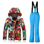 Winter Snow Suit for Kids Sets Skiing Jacket Boy Children Ski Suit Warm Snowboard Waterproof Windproof Skis Clothing