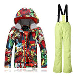 Winter Snow Suit for Kids Sets Skiing Jacket Boy Children Ski Suit Warm Snowboard Waterproof Windproof Skis Clothing