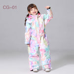 2019 New Kids Ski Suit For Girls Winter -30 temperature Children Windproof Waterproof Super Warm Snow Ski And Snowboard Clothes
