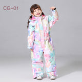2019 New Kids Ski Suit For Girls Winter -30 temperature Children Windproof Waterproof Super Warm Snow Ski And Snowboard Clothes