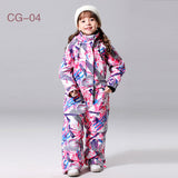 2019 New Kids Ski Suit For Girls Winter -30 temperature Children Windproof Waterproof Super Warm Snow Ski And Snowboard Clothes