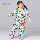 2019 New Kids Ski Suit For Girls Winter -30 temperature Children Windproof Waterproof Super Warm Snow Ski And Snowboard Clothes
