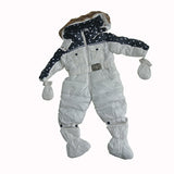 Hot new Children Winter Clothes for kids baby big girl Ski sport Suit fur hooded ski Warm girl Coats Jackets+Bib Pants sports
