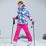 Boys Girls Kids Children Ski Suit Waterproof  Ski Jacket Snow Pants Thermal Boys Girls Winter Outdoor Hooded Clothes Costume Set