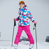 Boys Girls Kids Children Ski Suit Waterproof  Ski Jacket Snow Pants Thermal Boys Girls Winter Outdoor Hooded Clothes Costume Set