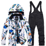 Thermal Kids Ski Suit Boys Girls Ski Jacket Pants Set Windproof Waterproof Snowboarding Jacket Winter Children Skiing Suits Snow