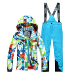 High Quality Kids Ski Suit Super Warm Boys Girls Ski Jacket Pants Set Waterproof Snowboarding Jacket Winter Children Skiing Suit