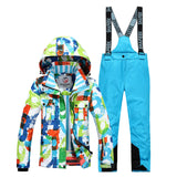High Quality Kids Ski Suit Super Warm Boys Girls Ski Jacket Pants Set Waterproof Snowboarding Jacket Winter Children Skiing Suit
