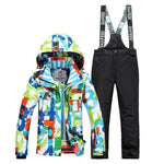 High Quality Kids Ski Suit Super Warm Boys Girls Ski Jacket Pants Set Waterproof Snowboarding Jacket Winter Children Skiing Suit