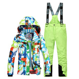 High Quality Kids Ski Suit Super Warm Boys Girls Ski Jacket Pants Set Waterproof Snowboarding Jacket Winter Children Skiing Suit