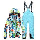 High Quality Kids Ski Suit Super Warm Boys Girls Ski Jacket Pants Set Waterproof Snowboarding Jacket Winter Children Skiing Suit