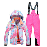 High Quality Kids Ski Suit Super Warm Boys Girls Ski Jacket Pants Set Waterproof Snowboarding Jacket Winter Children Skiing Suit